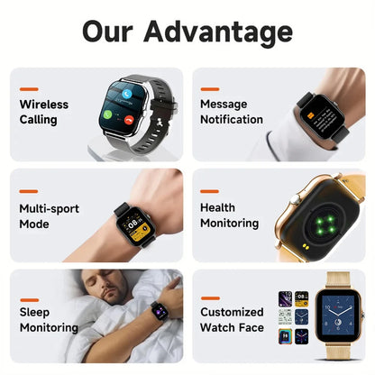 Montre intelligente écran tactile sport fitness appel BT montre 2024 Xiaomi cadeau