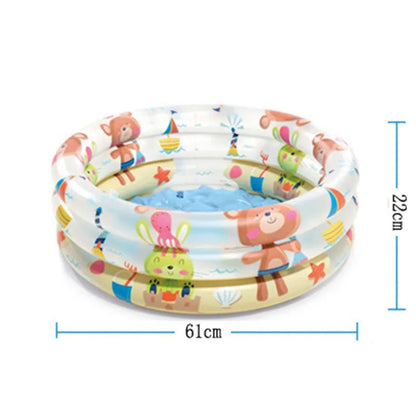 Piscine gonflable enfant, forme ronde, motifs animaux, jouet aquatique, été