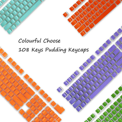 Clavier Keycaps PBT Rétroéclairés 108 Touches pour Clavier Mécanique