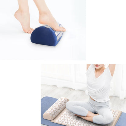 Coussins de massage yoga violets avec grands points de contact pour le cou, le dos et les pieds