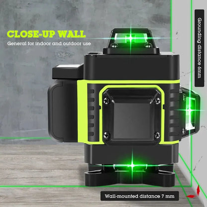 Niveau laser HILDA, 16/12 lignes, auto-nivelant, 360°, faisceau vert, puissant