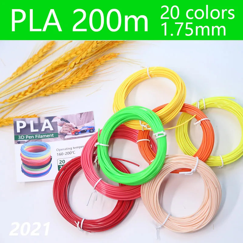 Filament brillant 1,75 mm, ABS/PLA/PCL, sans odeur, sûr pour stylo 3D