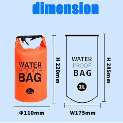 Sac étanche 2 litres - Natation - Kayak - Flottaison - Voile - Canoë - Plongée