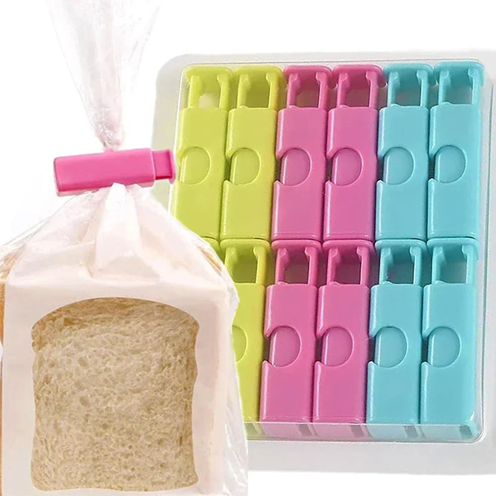 Clips de scellage alimentaire pour sacs de rangement du pain, Pinces à ressort réutilisables pour l'organisation de la cuisine.