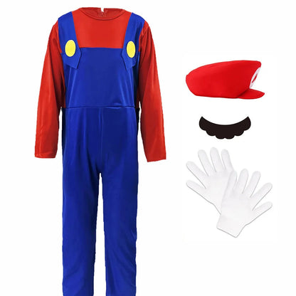 Déguisement Bros Halloween Cosplay Costume Tenues Hommes Femme, dessins animés