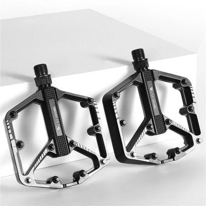 WEST BIKING Anti-slip Cycling Pedals 9/16" Ultralight DU Bearing MTB Mountain Road Widen Bike Pedal Aluminum Alloy Bicycle Pedal