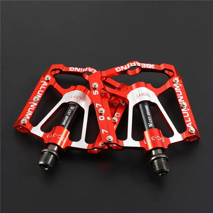 WEST BIKING Anti-slip Cycling Pedals 9/16" Ultralight DU Bearing MTB Mountain Road Widen Bike Pedal Aluminum Alloy Bicycle Pedal