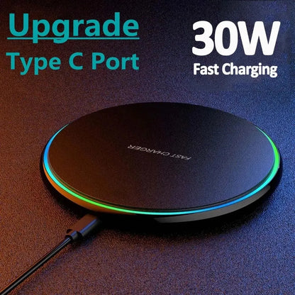 Chargeur sans fil 30W - Charge rapide par induction - Station de recharge