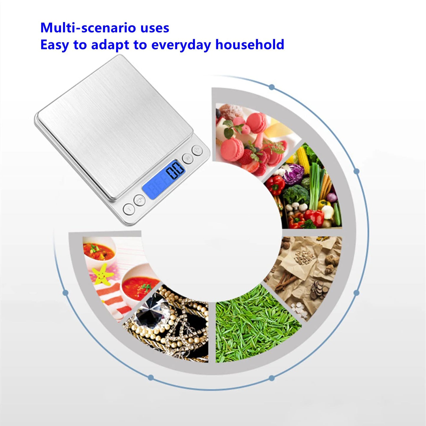 Balance de Cuisine Numérique 3000g/0.1g précise pour Aliments - LCD/Tare