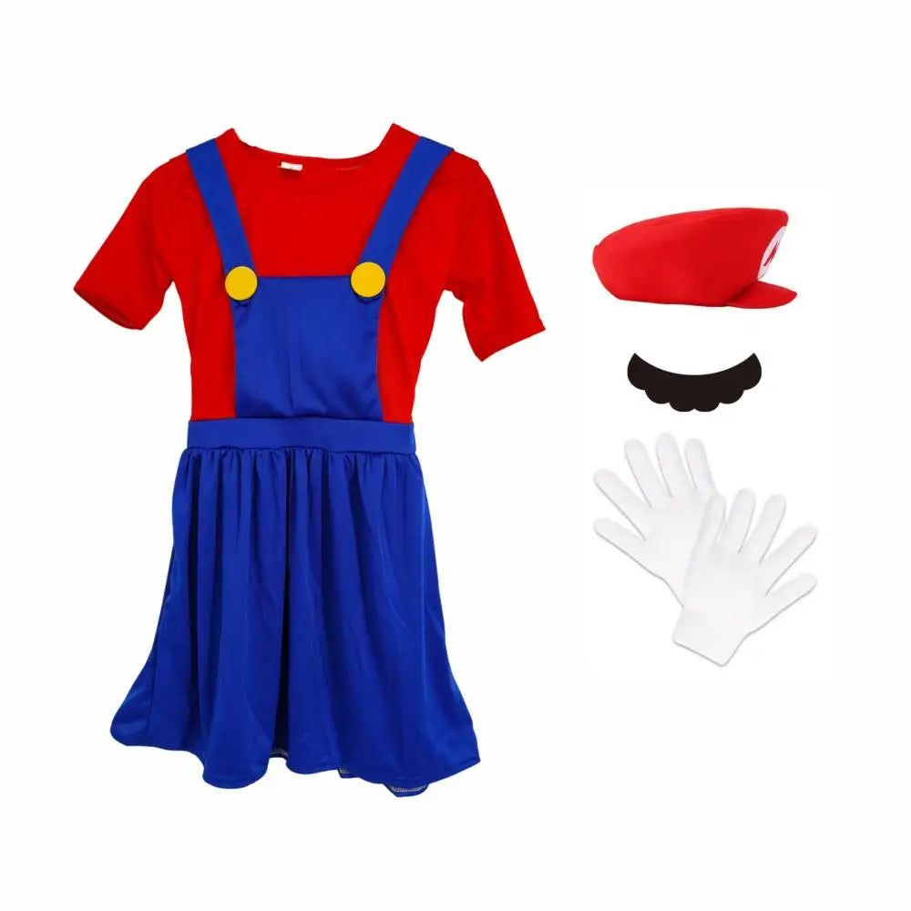 Déguisement Bros Halloween Cosplay Costume Tenues Hommes Femme, dessins animés