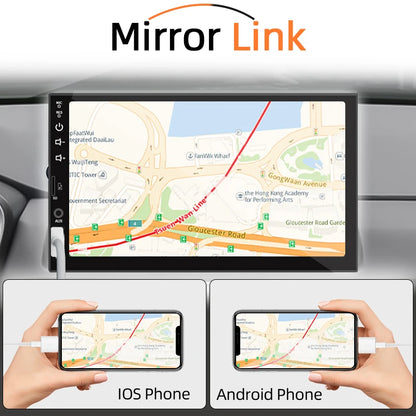 Autoradio 7", Carplay, Android Auto, écran tactile HD, FM, Bluetooth, MirrorLink.