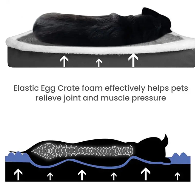 Matelas pour chien avec fermeture éclair : Coussin lavable, rembourré et amovible pour un confort optimal. Idéal pour petits et moyens chiens.