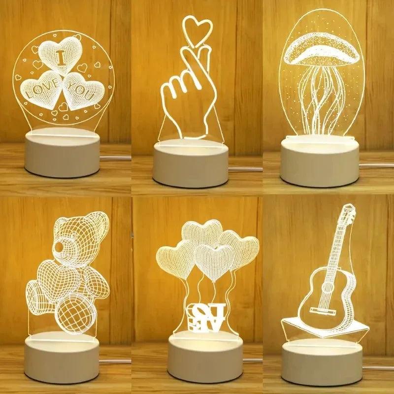 Veilleuse 3D LED Acrylique - GetOrga