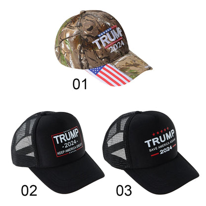 Trump US Flag Baseball Cap Trump Cotton Sunscreen Hats Adjustable Camo Trump Supporters Cap Trump Supporters Hat