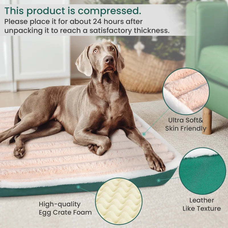 Matelas pour chien avec fermeture éclair : Coussin lavable, rembourré et amovible pour un confort optimal. Idéal pour petits et moyens chiens.