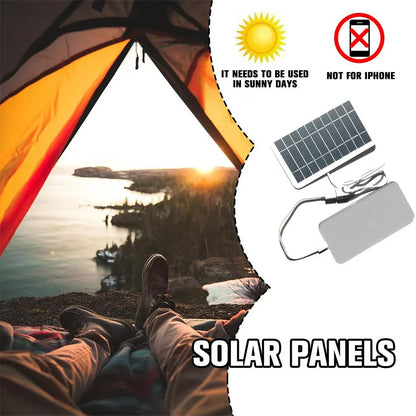 Panneau Solaire Portable 5V 2W USB - Chargeur de Batterie Sécurisé Extérieur Camping