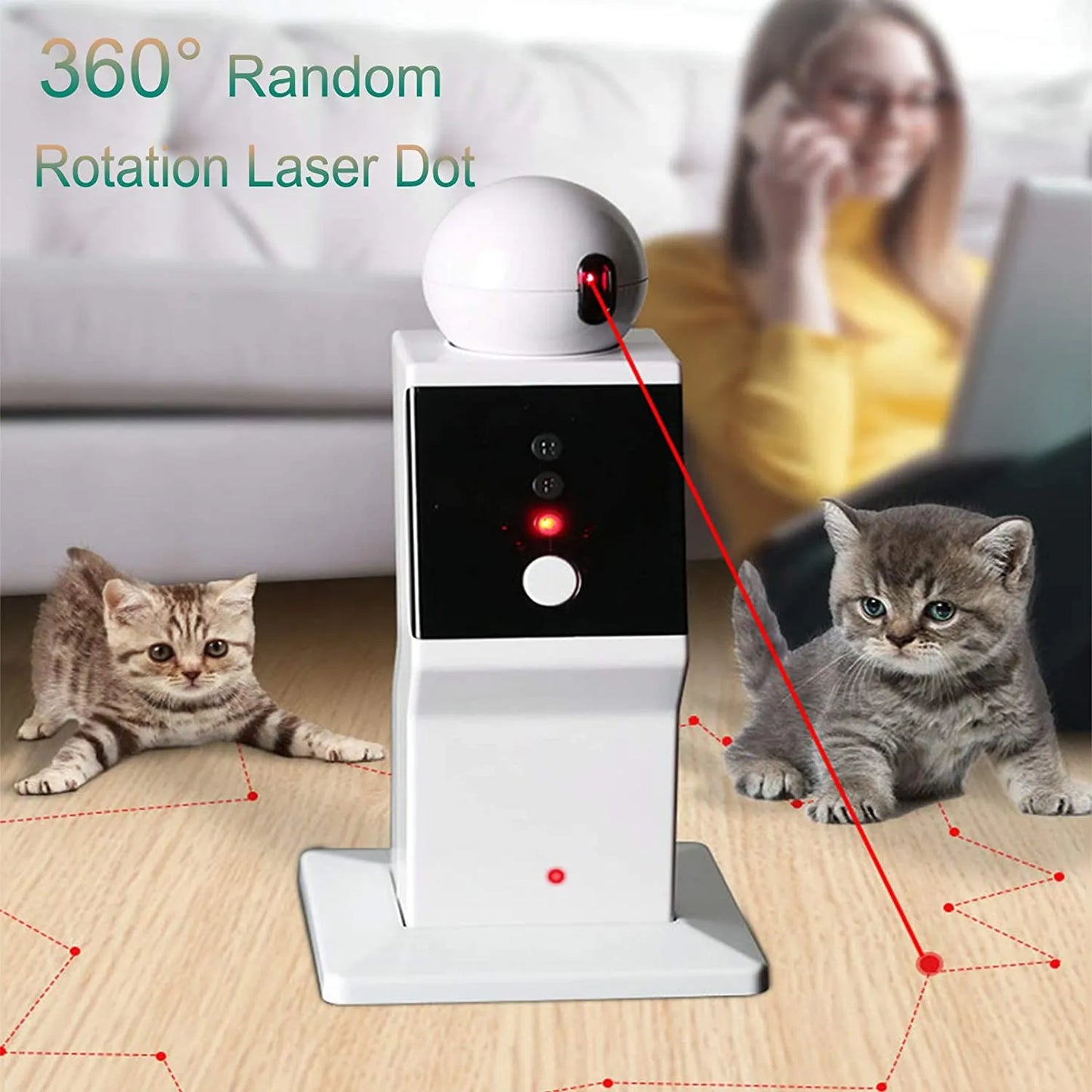 Automatic Laser Cat Toy - Random Interaction - Exercise for Cats and Dogs