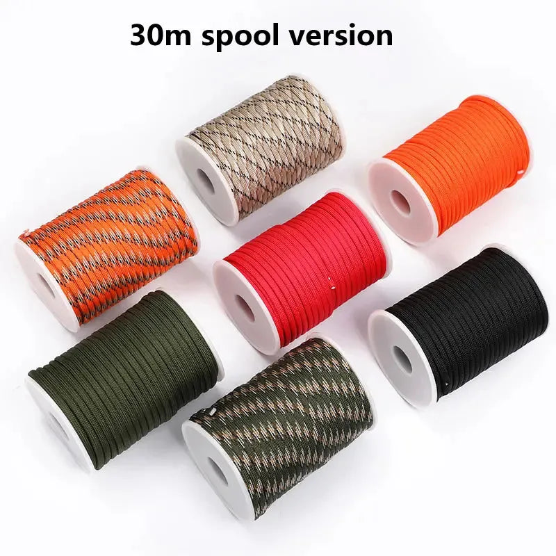 Corde Paracorde 4mm 5M/15M/30M - Corde de Survie Camping Multifonction