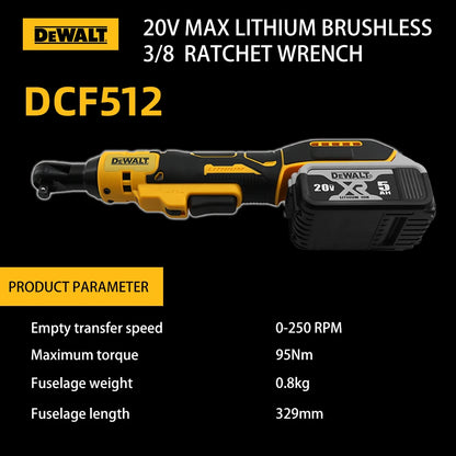 Dewalt Electric Ratchet Wrench DCF512 20V Battery Cordless Driver DCF512 Removal Screw Nut 3/8" Driver Power Tools Impact wrench