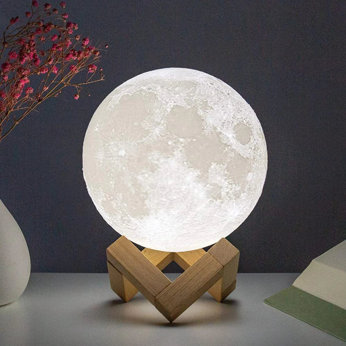 Lampe Lunaire Étoilée à LED - Décoration et Cadeau Parfait, nuit, relaxation